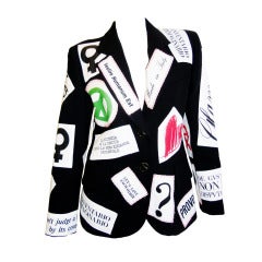 Moschino Couture Patchwork"You make me Haute" Jacket Blazer