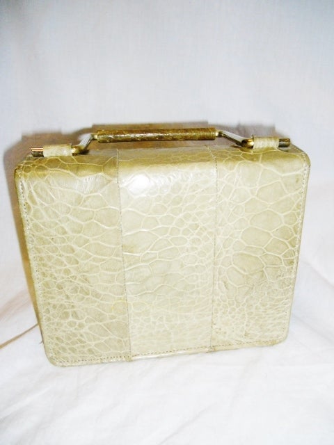 Vintage Turtle Skin Handbag Circa 1950 In Good Condition In New York, NY