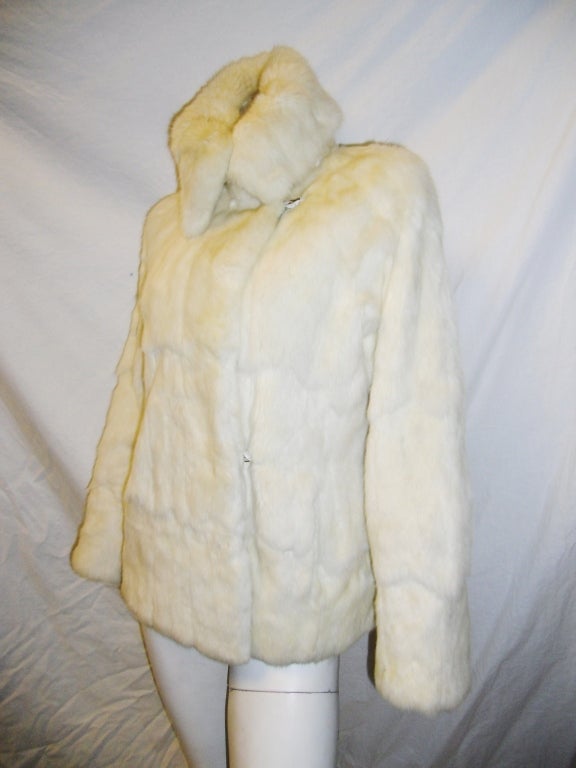 Gianni Versace Couture  White Rabbit Fur jacket Coat