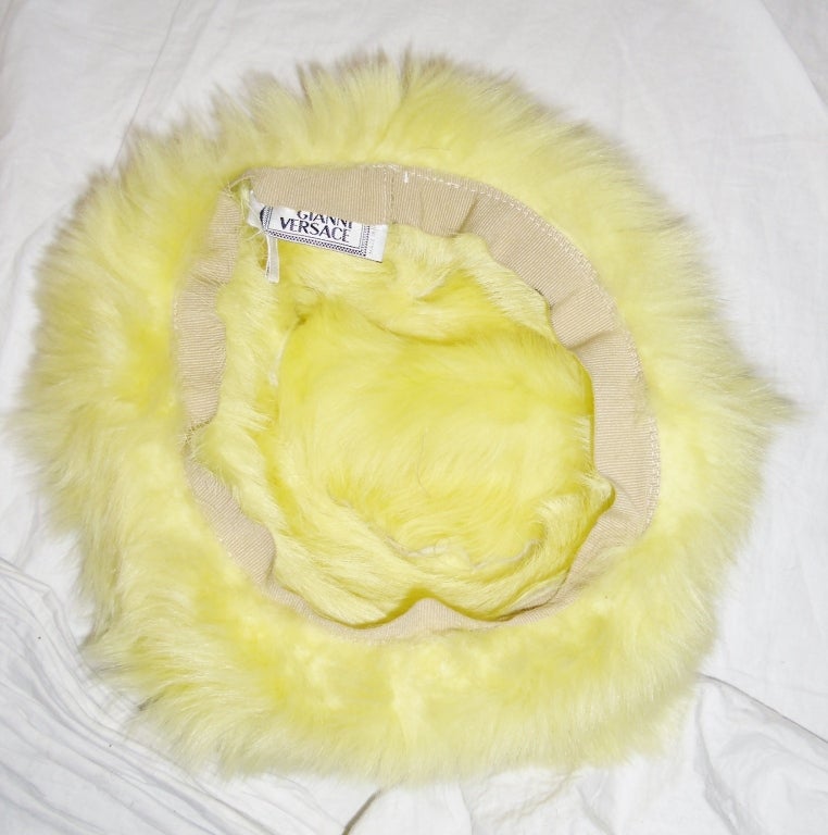 Gianni Versace Couture  Shearling  fur coat with mathing Hat 6