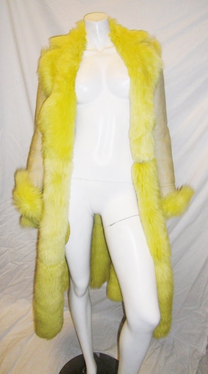 Gianni Versace Couture  Shearling  fur coat with mathing Hat 2