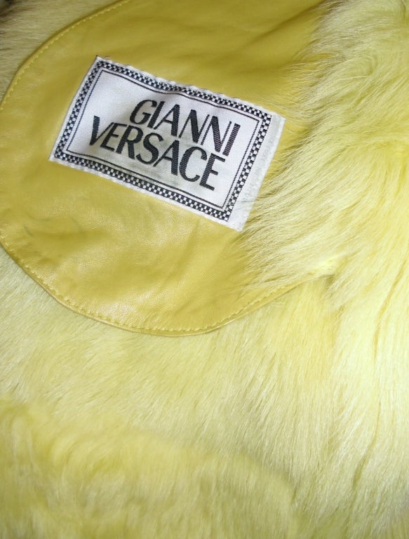 Gianni Versace Couture  Shearling  fur coat with mathing Hat 3