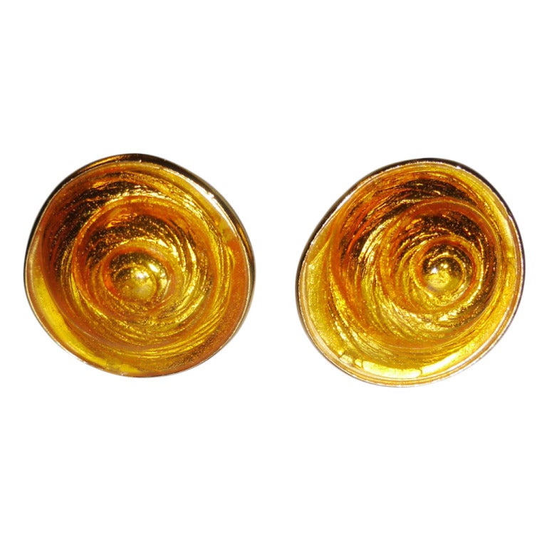 Yves Saint Laurent Large SNAIL earrings