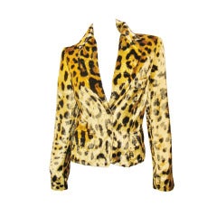 Dolce and Gabbana  Leopard Print silky velvet Super Chic Blazer