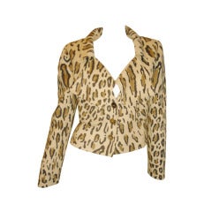 Valentino Leopard print Cashmere  cropped jacket