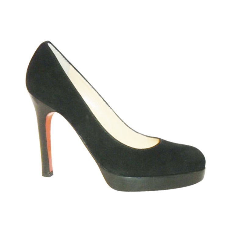 Artesur ? christian louboutin round-toe platform pumps Black suede Artesur ? christian louboutin round-toe platform pumps Black suede