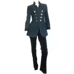 Gucci Military style  jacket and riding pants/jeans set New