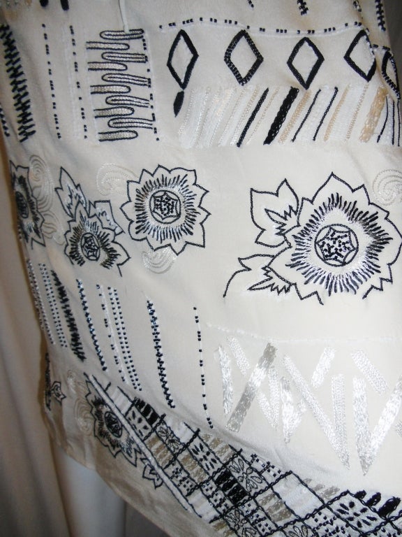 SUMMER SALE!!! Etro Silk hand Beaded and embroidered  skirt In New Condition In New York, NY