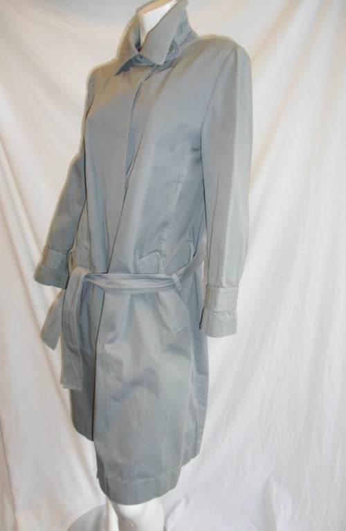 Marni Grey Cotton  Spring Trench  coat In Excellent Condition In New York, NY