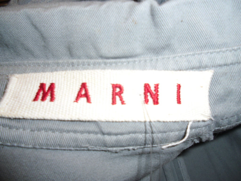 Marni Grey Cotton  Spring Trench  coat 3