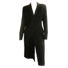 Dolce & Gabbana Black Talored wool Coat with Red Lining