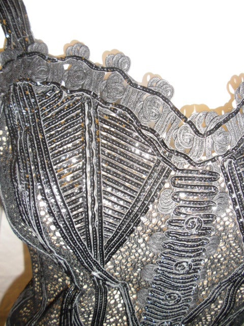 Valentino spectacular black  leather corset bustier top In Excellent Condition In New York, NY