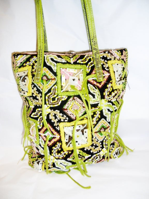 Fendi Fabulous BOHO  Hand embroidered and beaded bag In Excellent Condition In New York, NY