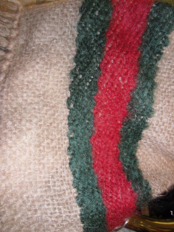 Vintage GUCCI long wool wrap skirt fringed bottom 1