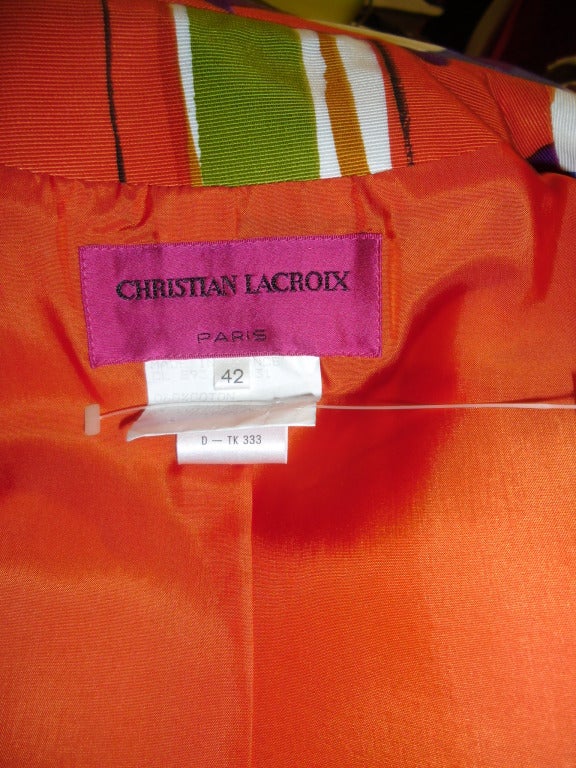 Sale!! Christian LaCroix  Spectacular  Summer  skirt suit  sz 8 2