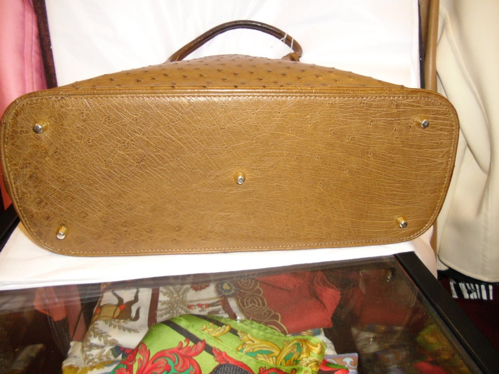 Lorenzi Ostrich handmade Bolide Handbag 1