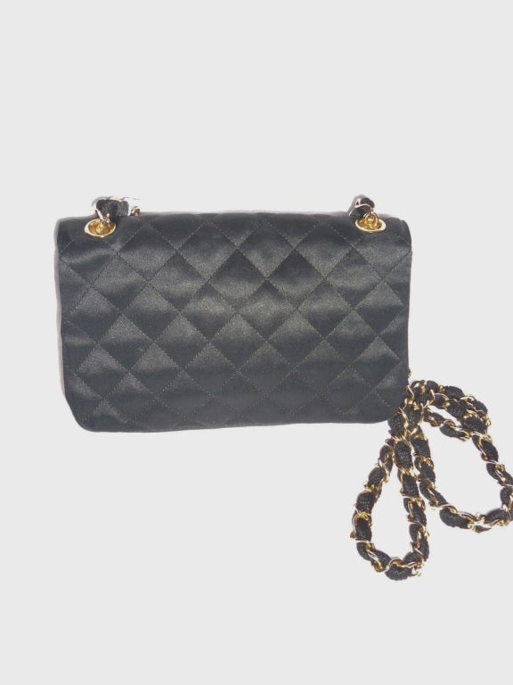 Chanel Black evening 2.55 small crossbody bag In Excellent Condition In New York, NY