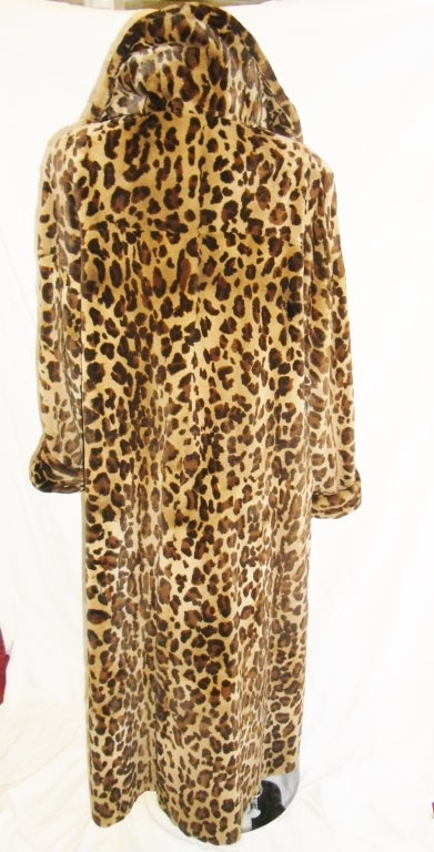 Saga Sheared Mink Leopard print Full lent Fur Coat 1
