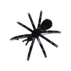 Retro Butler and Wilson black crystal spider brooch