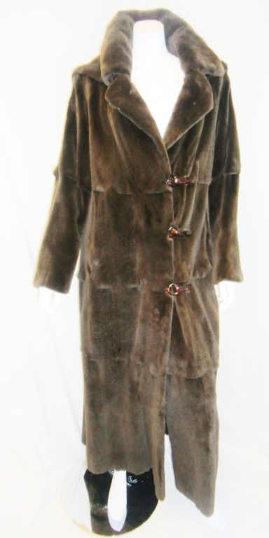 Women's Bob Mackie Sheered Mink Fur Coat with Hood Holiday Special