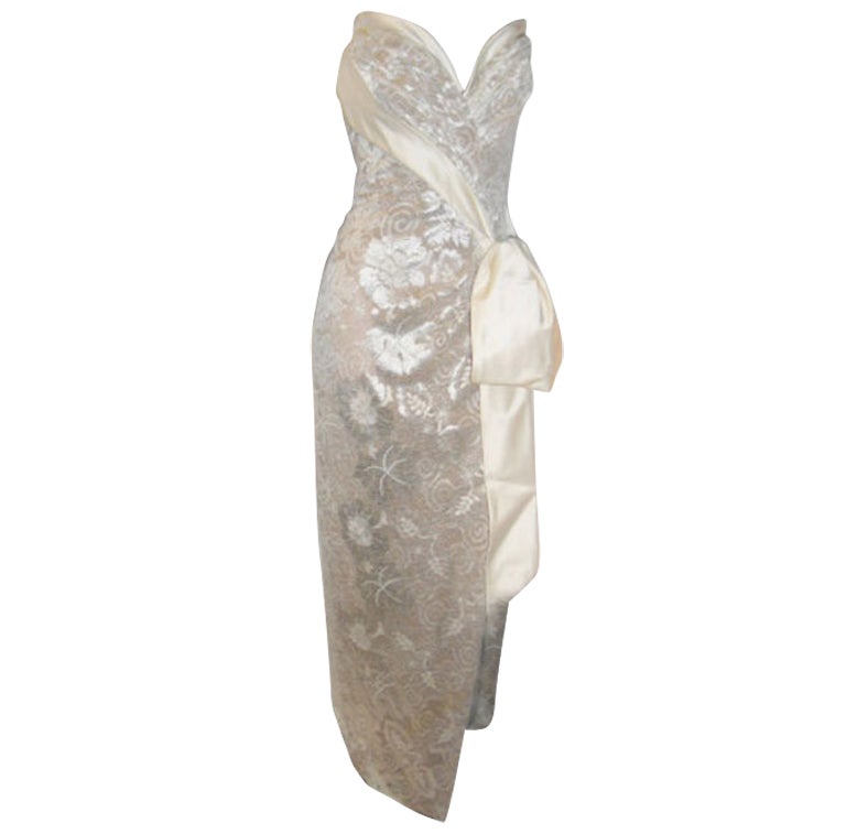 1980's Starlet Bob Mackie  Lace Corset Dress Gown 30% off SALE