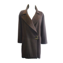 Retro Coco Chanel Brown Cashmere short Coat Jacket