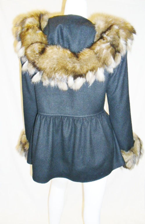 SALE C.Tivioli   Hooded Cashmere Jacket  w Russian Sable 2
