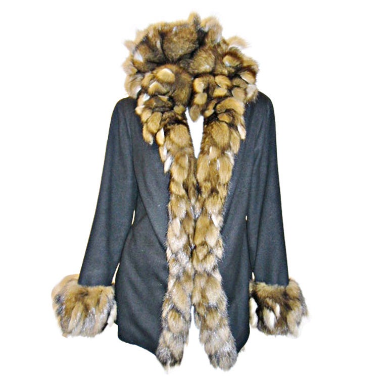 SALE C.Tivioli   Hooded Cashmere Jacket  w Russian Sable