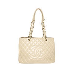 Coco Chanel Tan  Caviar Leather Jumbo Shoulder bag