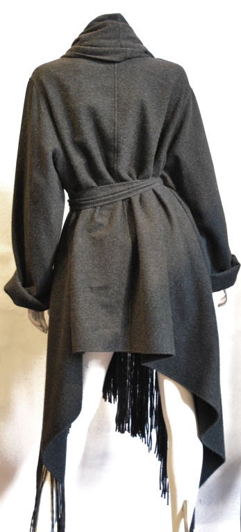 Women's Rare Hermes Cashmere Fringed Coat Wrap  Holiday Special Sale