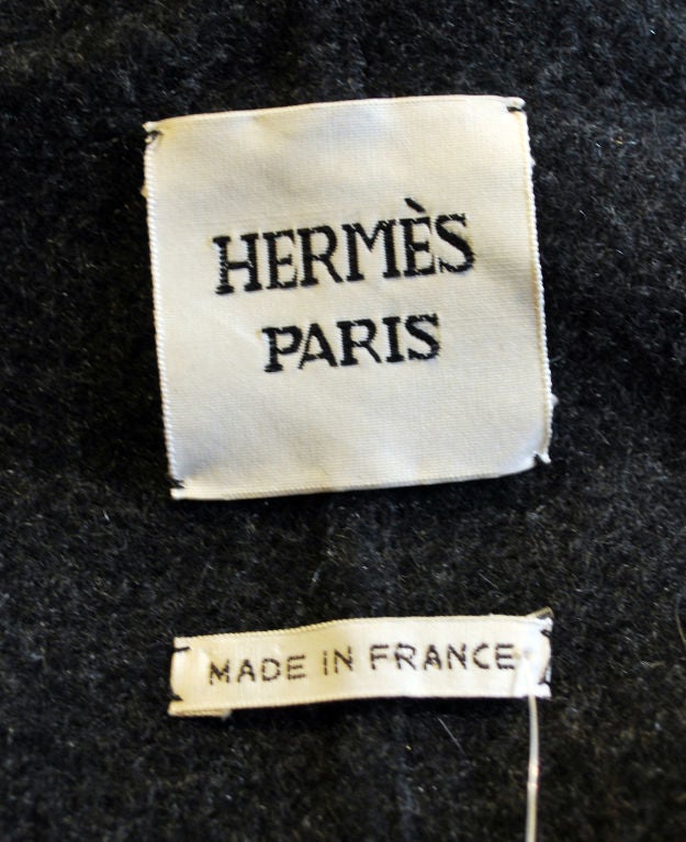 Rare Hermes Cashmere Fringed Coat Wrap  Holiday Special Sale 3
