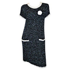 Chanel Cashmere Pearl studded and Pearls    trimmed Dress