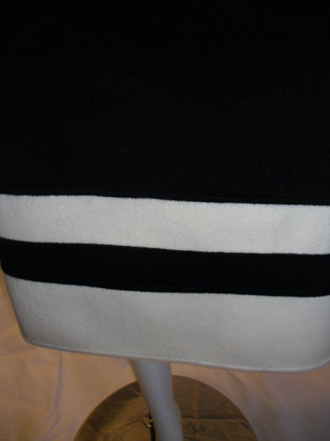 Valentino Black and Cream 100% cashmere pencil Skirt 1