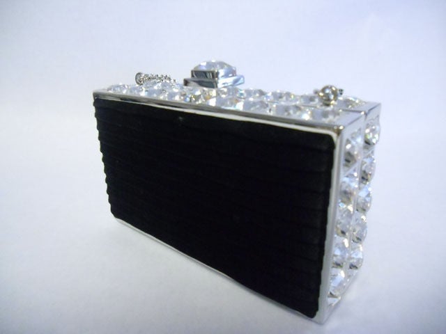 Judith Leiber New Crystal Minaudiere Bag New For Sale 1