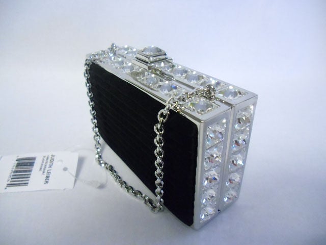 Judith Leiber New Crystal Minaudiere Bag New For Sale 3