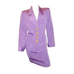 Yves Saint Laurent Vintage Lavender skirt suit 1980
s
