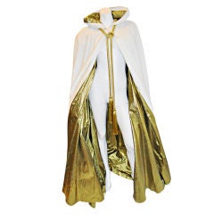Anthony Muto Evening Gold Cape With hood