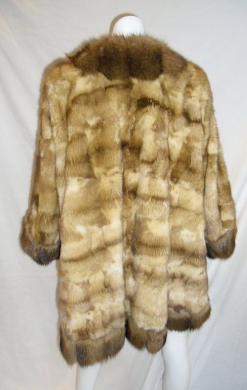Golden Sable Fur Cape coat 1