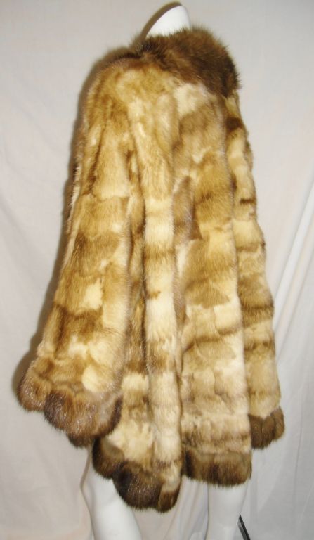 Golden Sable Fur Cape coat 2