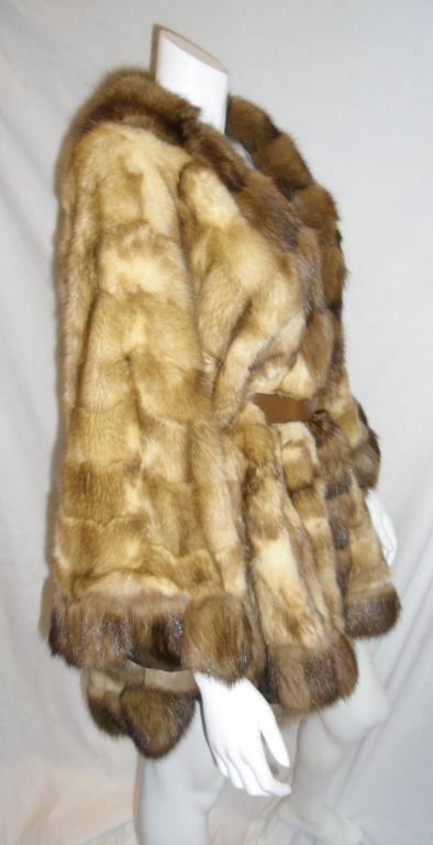 Golden Sable Fur Cape coat 3