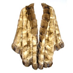 Golden Sable Fur Cape coat