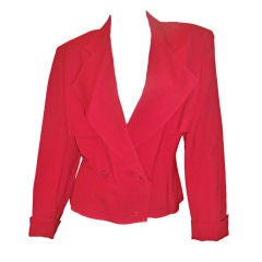 Azzedine Alaia Vintage Red jacket Blazer 1980's