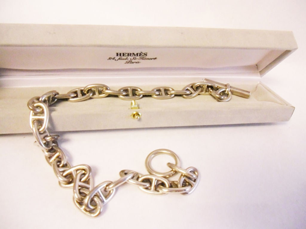 Hermes Chaîne D´ancre Silver Necklace