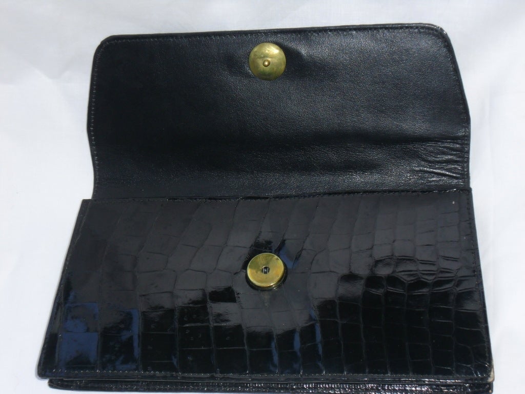 De Pinna Vintage Alligator Evening Clutch 1960's 1