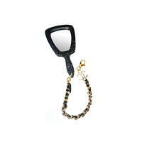 Chanel Vintage Camellia carved purse mirror