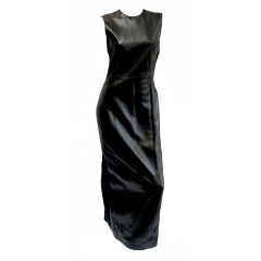 Atelier Versace Black Leather Dress Gown  Gianni's Original Work