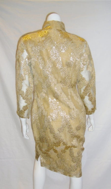 1960s Cheongsam Style Dress For Sale 3