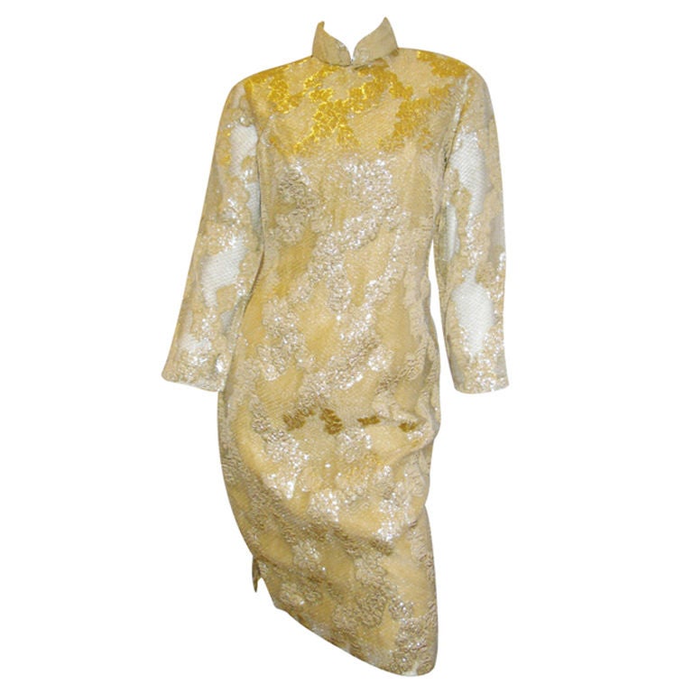 1960s Cheongsam Style Dress For Sale