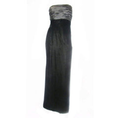 Couture Oscar De la Renta Black  strapless  Gown sz 2