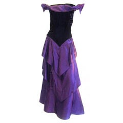 Scaasi Beautiful Royal Purple Vintage Ball Gown For Sale at 1stDibs ...